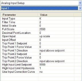 Analog Input Setup